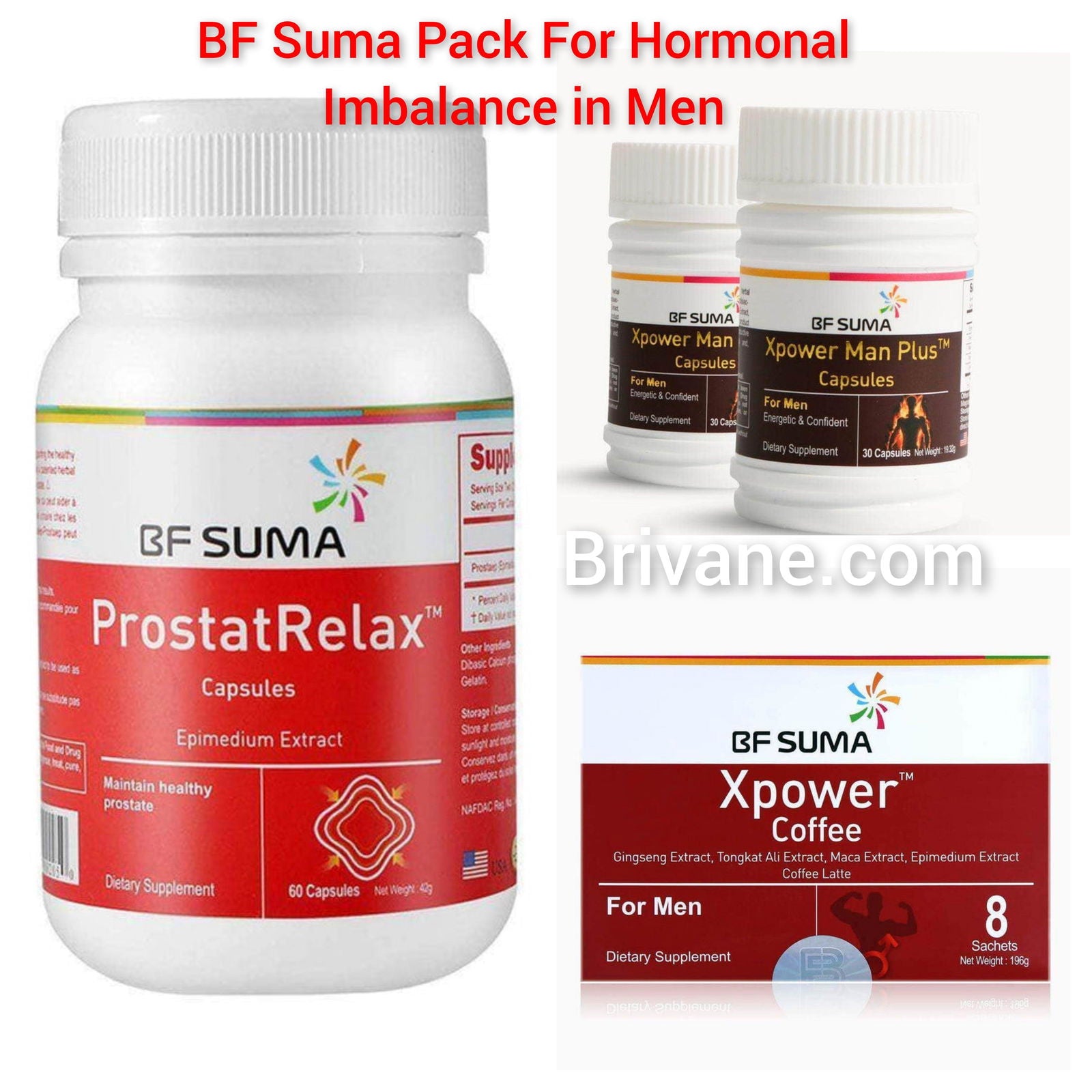 BF Suma Pack For Hormonal Imbalances In Men - Brivane