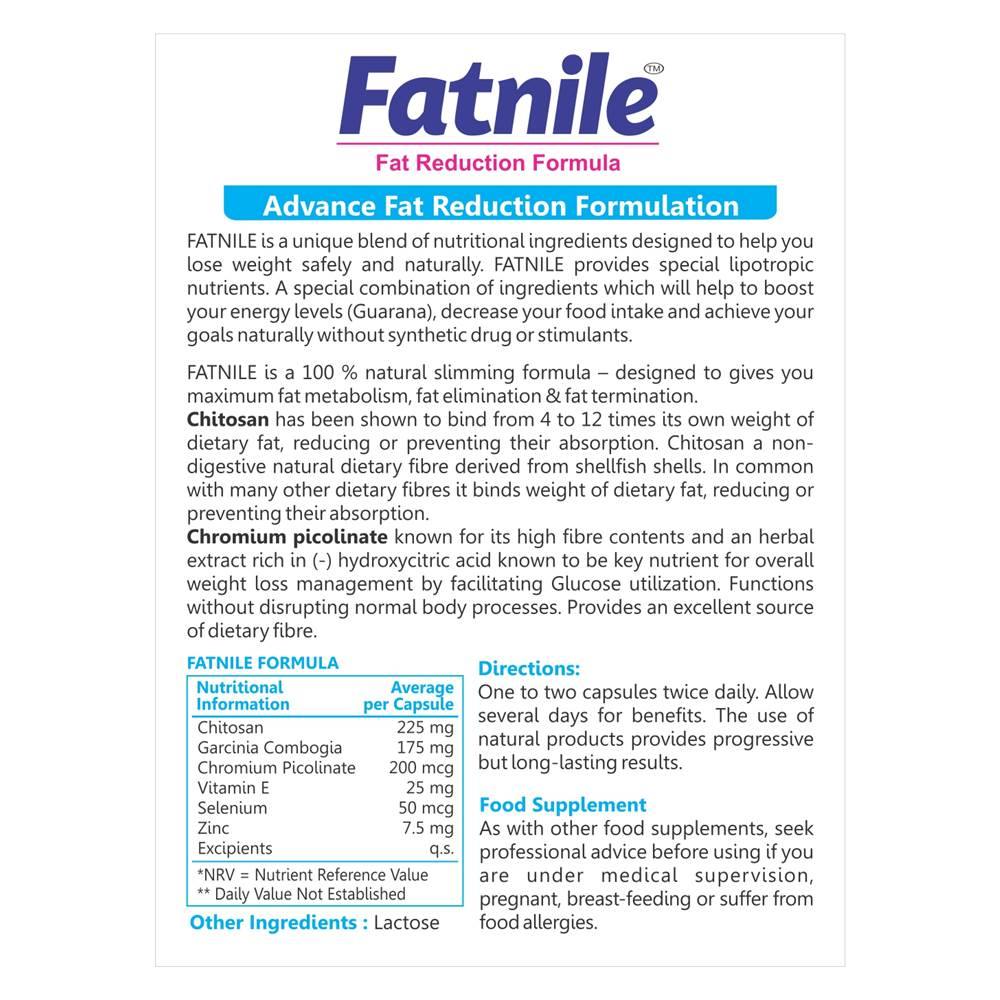 Fatnile Fat Reduction Formula 60 Capsules - Brivane