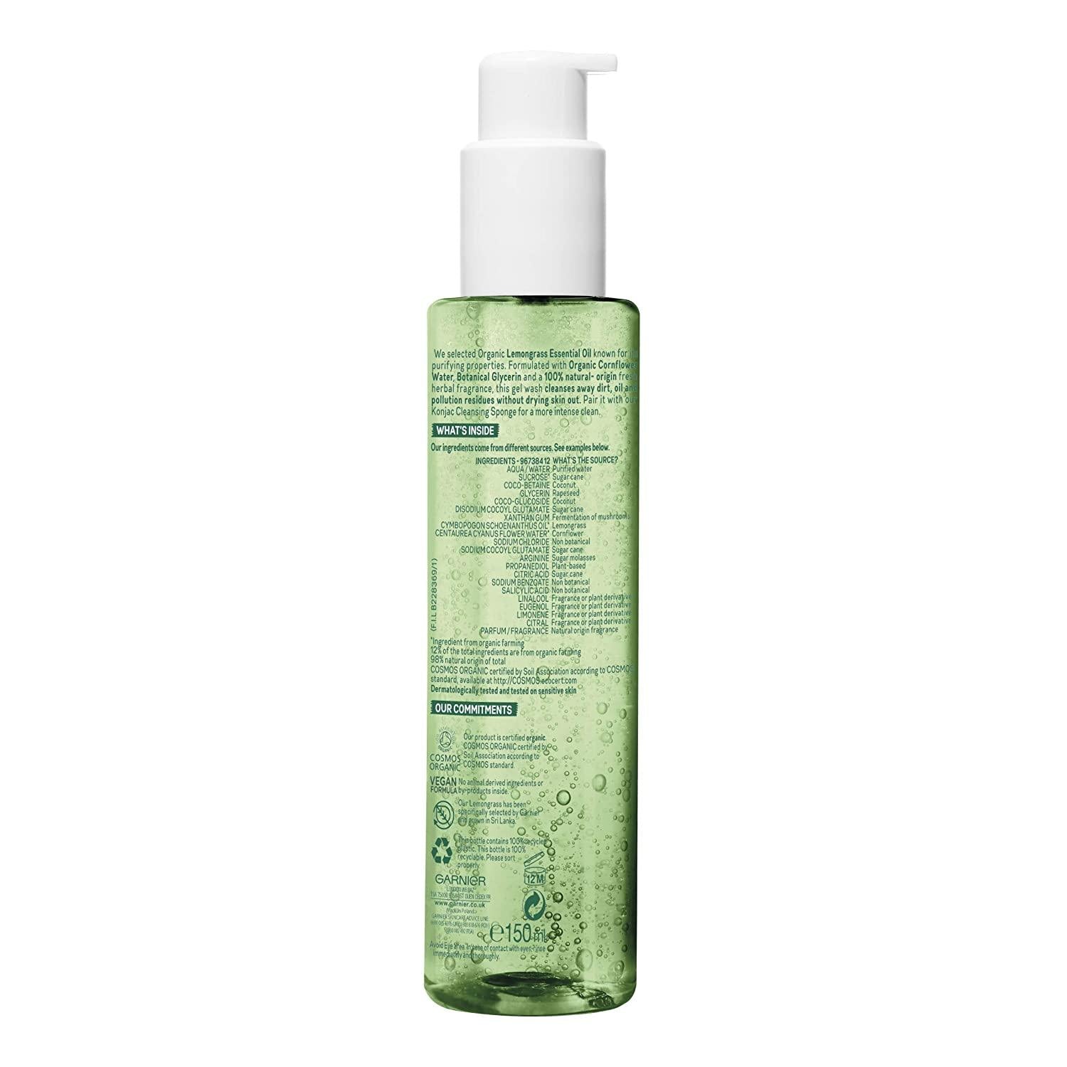 Garnier Lemongrass Detox Gel Wash - Brivane