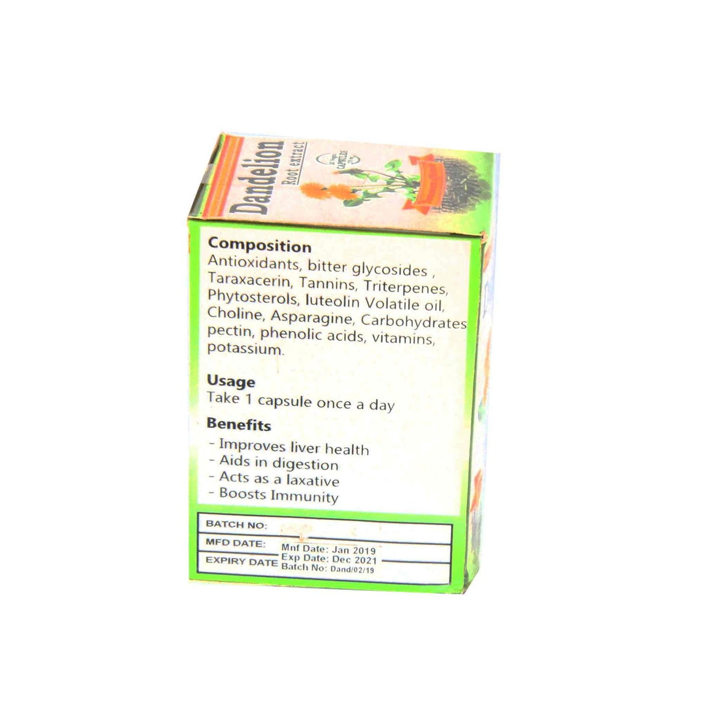 Green Herbs Dandelion Herb Capsules - Brivane