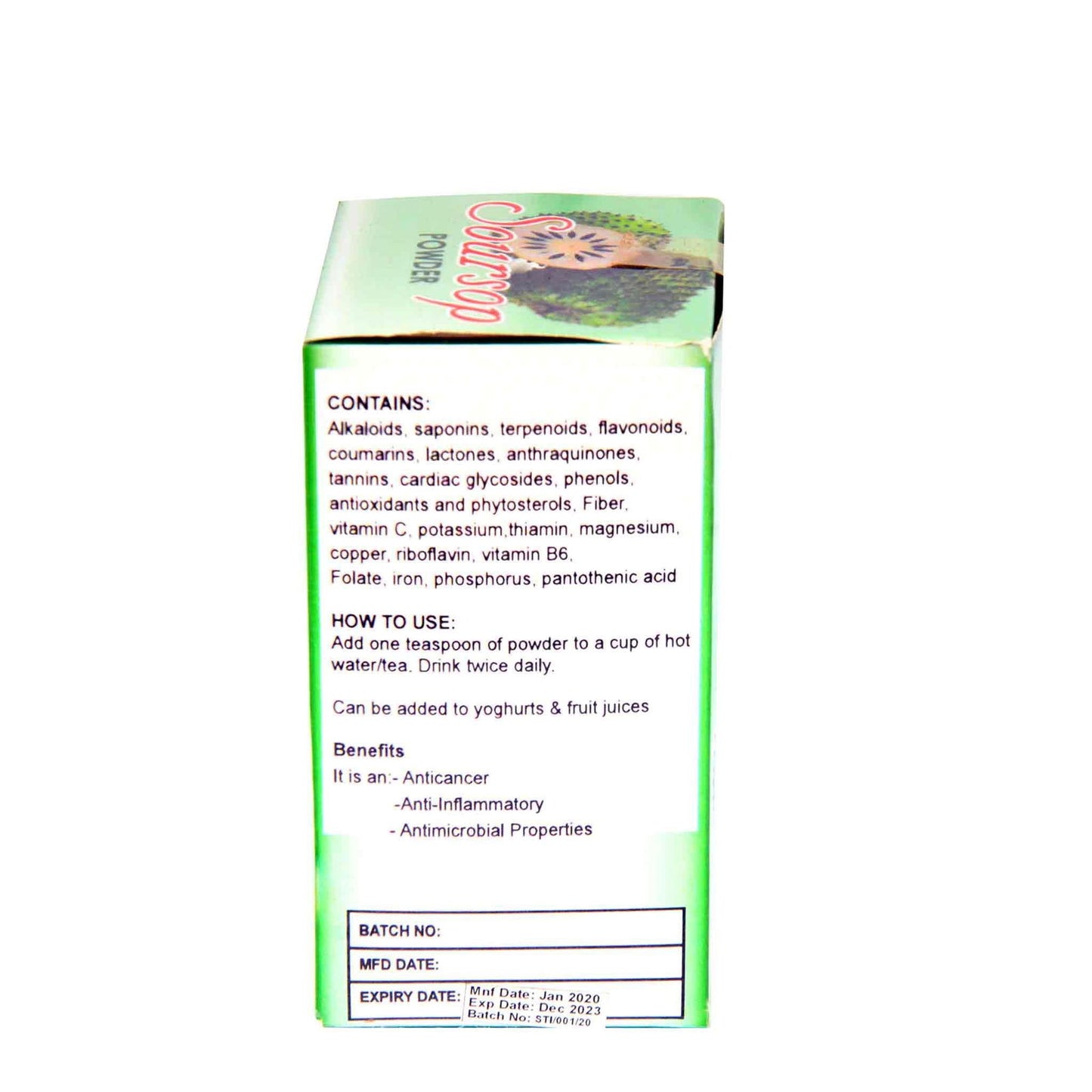 Green Herbs Soursop Fruit Powder 50g - Brivane