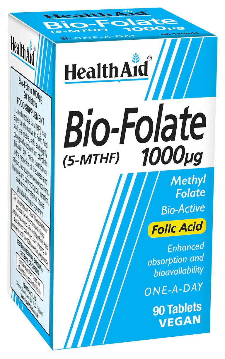 Health Aid Bio-Folate 1000ug Tablets - Brivane