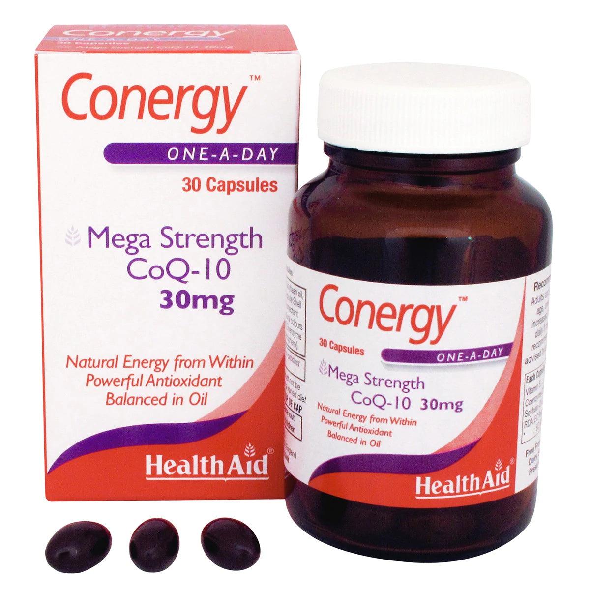 Health Aid Conergy Coenzyme Q10 Capsules - Brivane