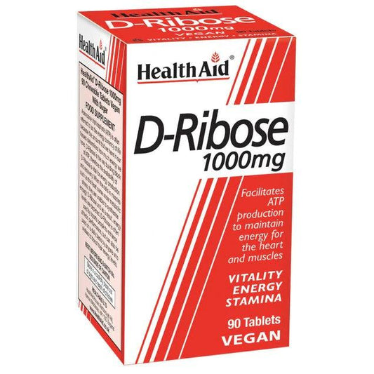 Health Aid D-Ribose 1000mg Tablets - Brivane