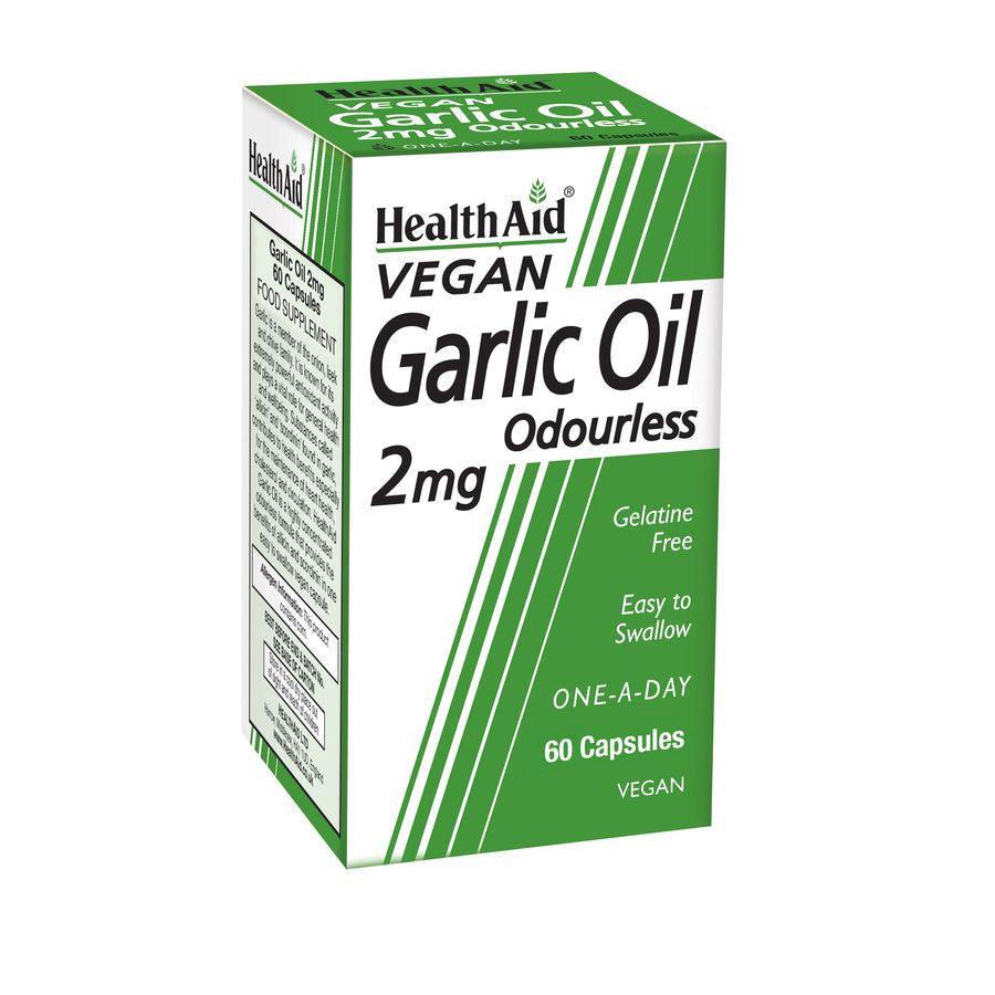 Health Aid Garlic Oil 2mg Odourless Capsules - Brivane