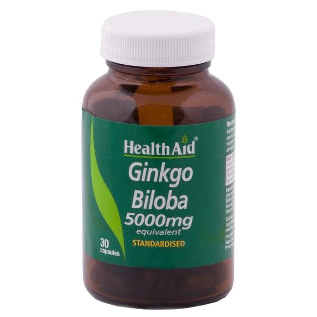 Health Aid Ginkgo Biloba 5000mg Capsules - Brivane