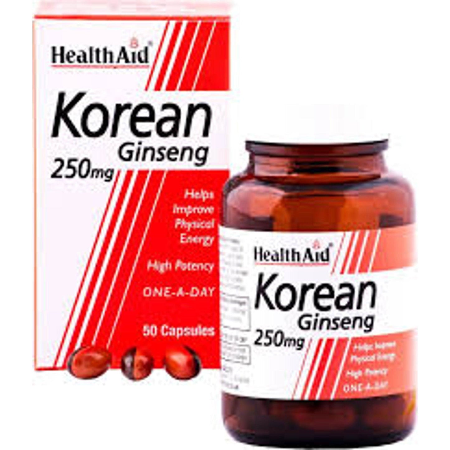 Health Aid Korean Ginseng 250mg Capsules - Brivane