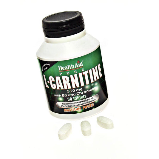 Health Aid L-Carnitine 550mg Tablets - Brivane