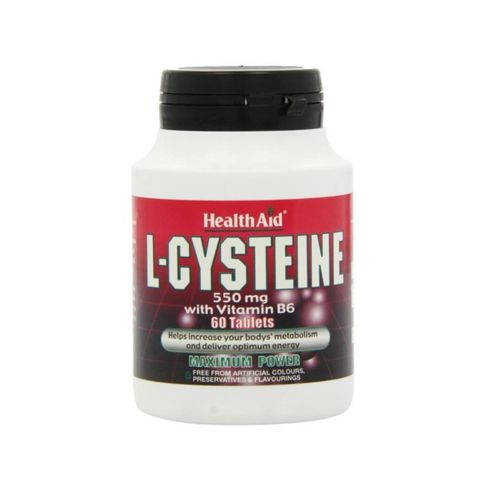 Health Aid L-Cysteine 550mg Tablets - Brivane