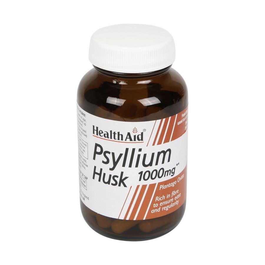 Health Aid Psyllium Husk 1000mg Capsules - Brivane