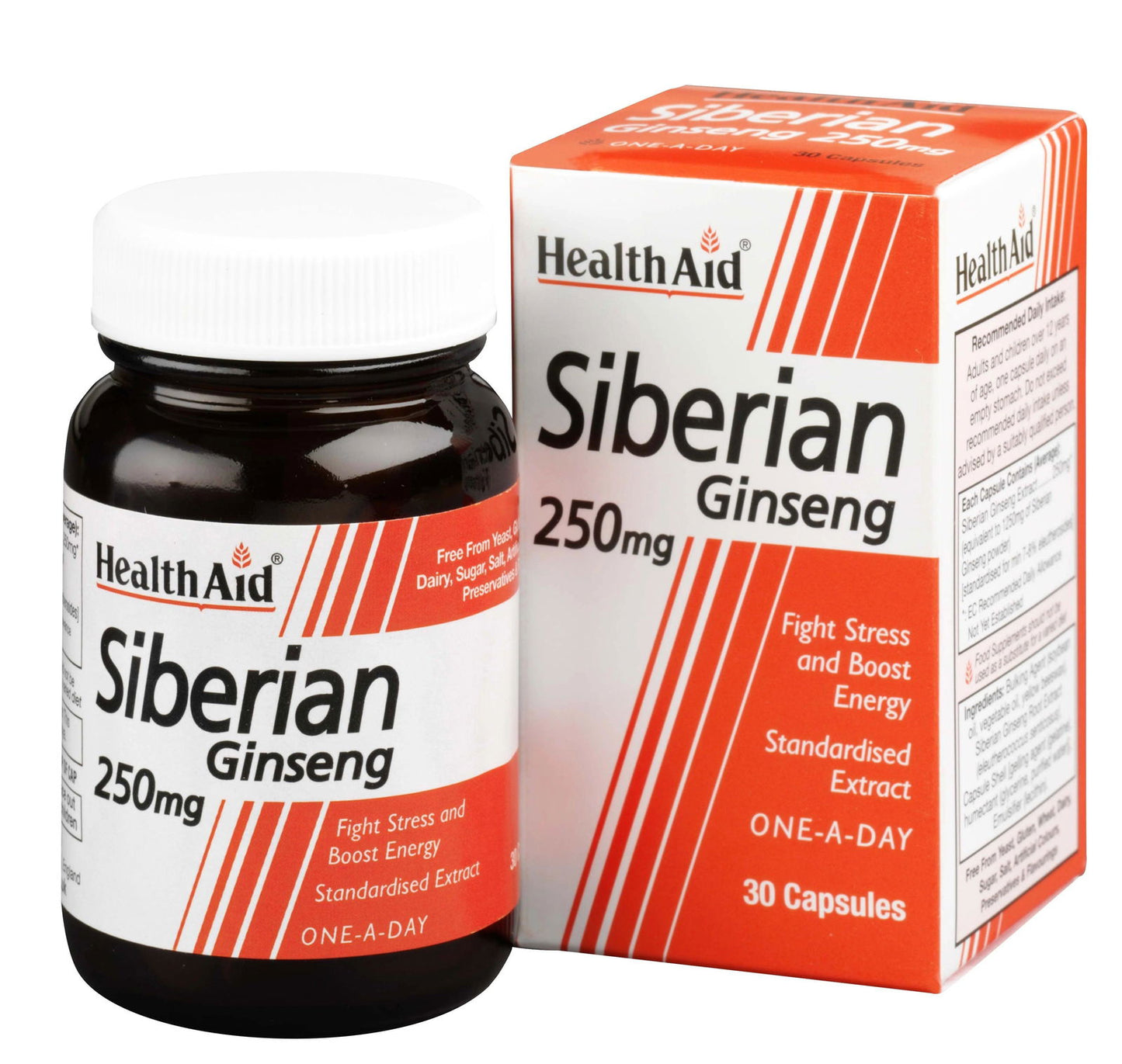 Health Aid Siberian Ginseng 250mg Capsules - Brivane