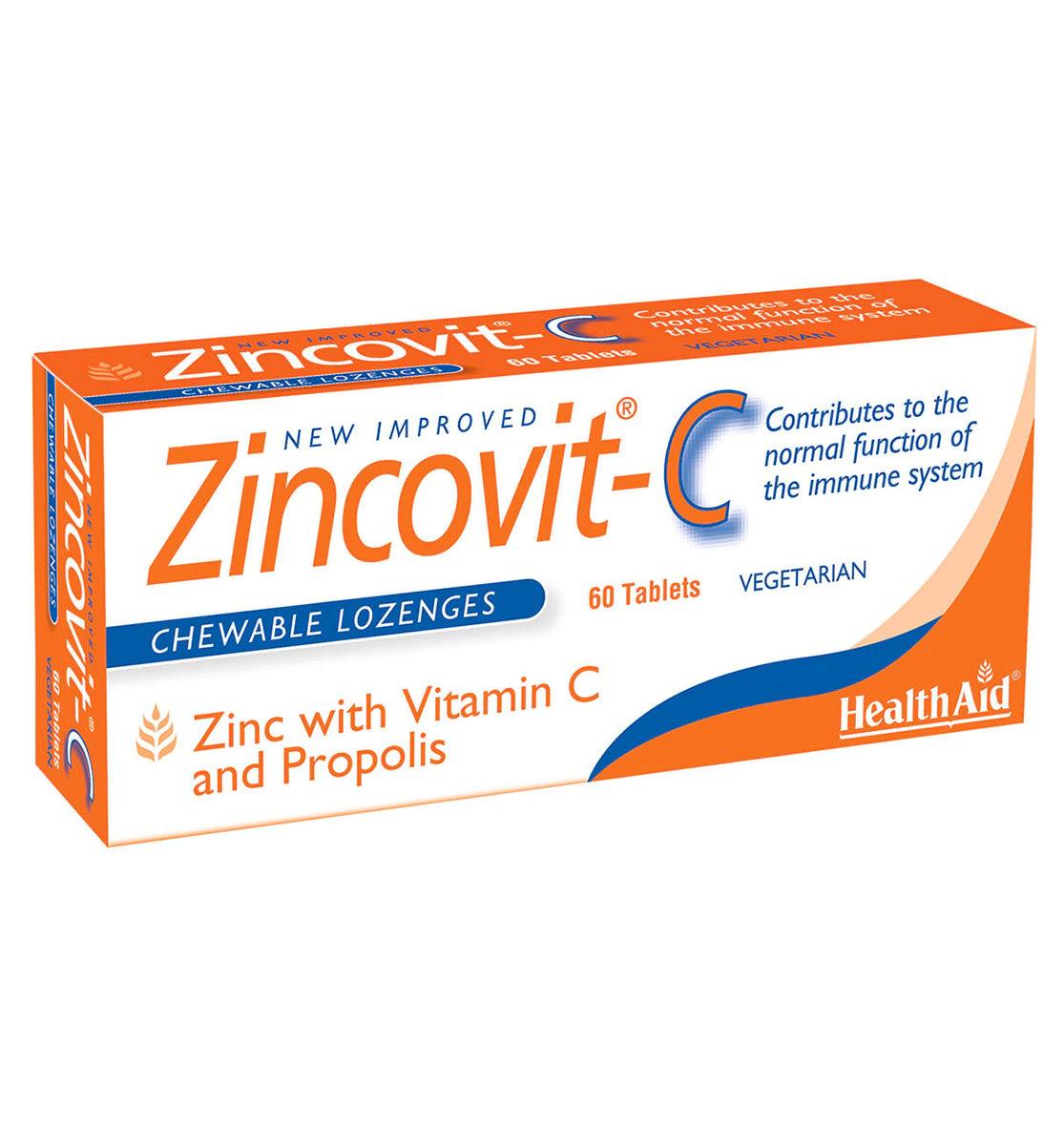 Health Aid Zincovit-C Chewable Lozenges - Brivane