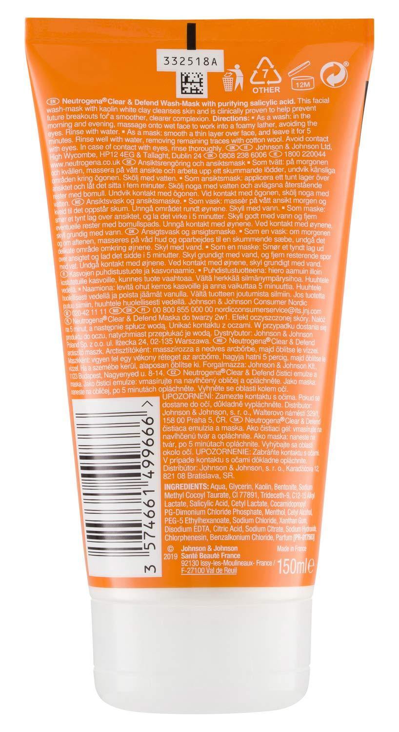 Neutrogena Clear And Defend Wash-Mask - Brivane