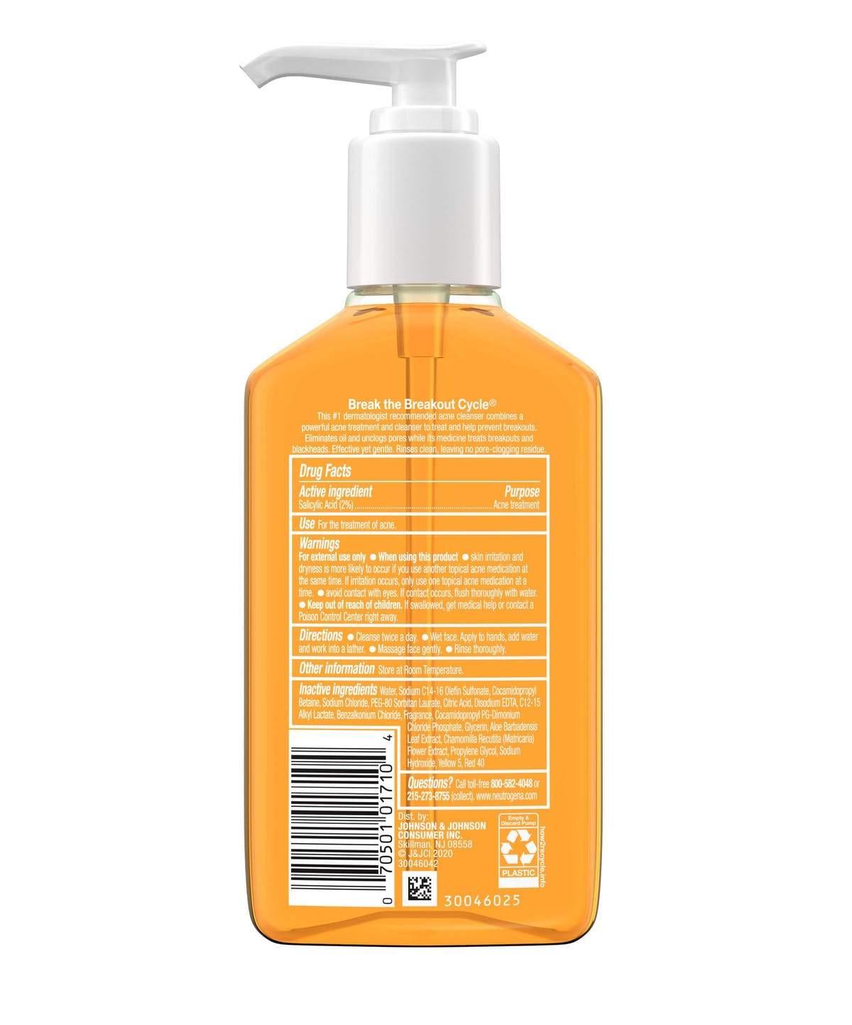 Neutrogena Oil-Free Acne Wash For Acne Prone Skin - Brivane