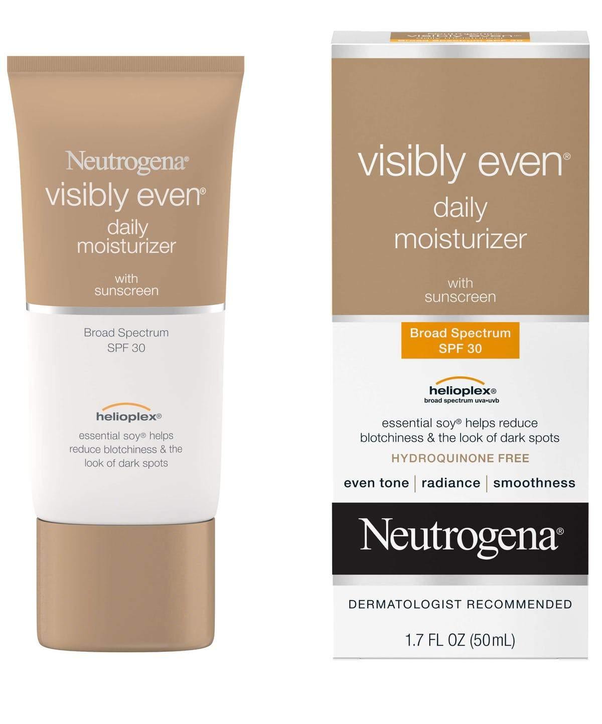 Neutrogena Visibly Even Daily Moisturizer With Sunscreen Broad Spectrum SPF 30 - Brivane