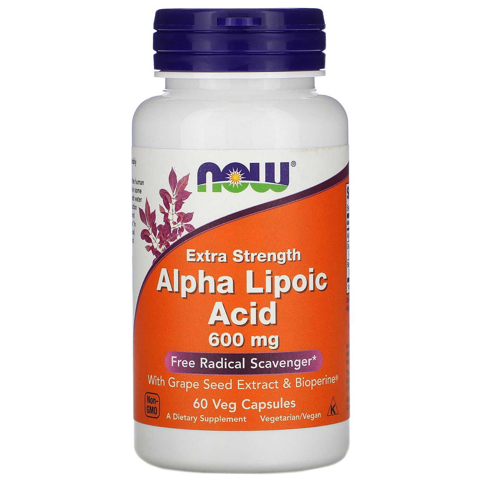 Now Alpha Lipoic 600mg Veg Capsules - Brivane