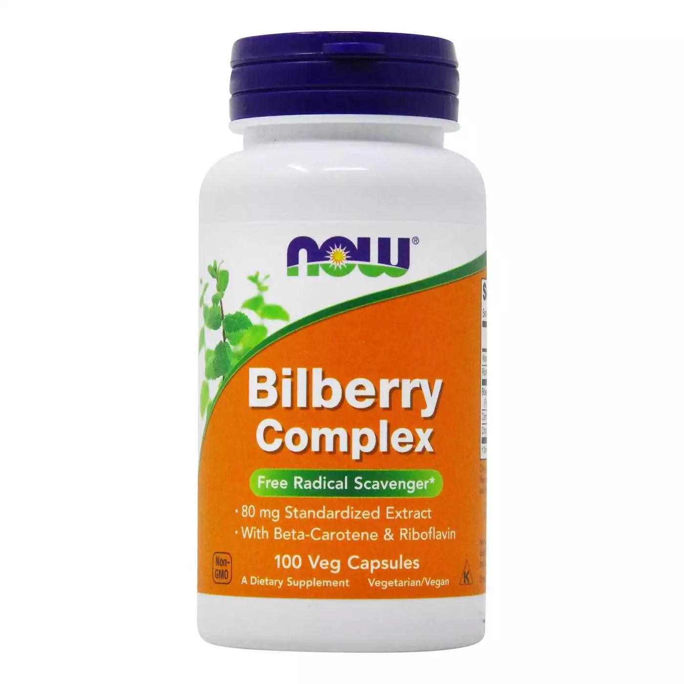 Now Bilberry Complex Veg Capsules - Brivane