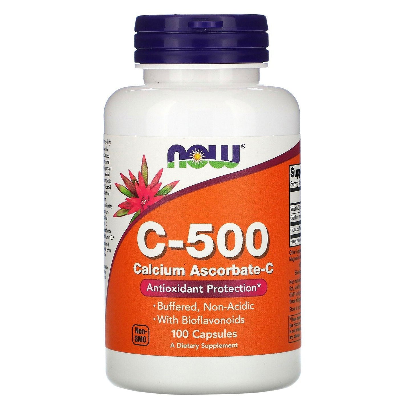 Now C-500 Calcium Ascorbate -C Veg Capsules - Brivane