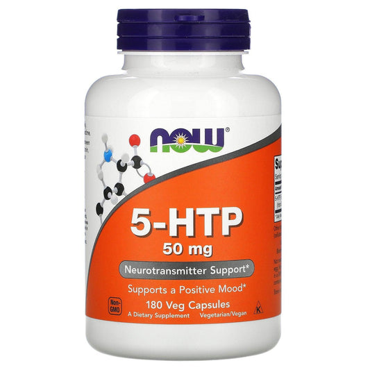 Now Foods 5-HTP 50mg Capsules - Brivane