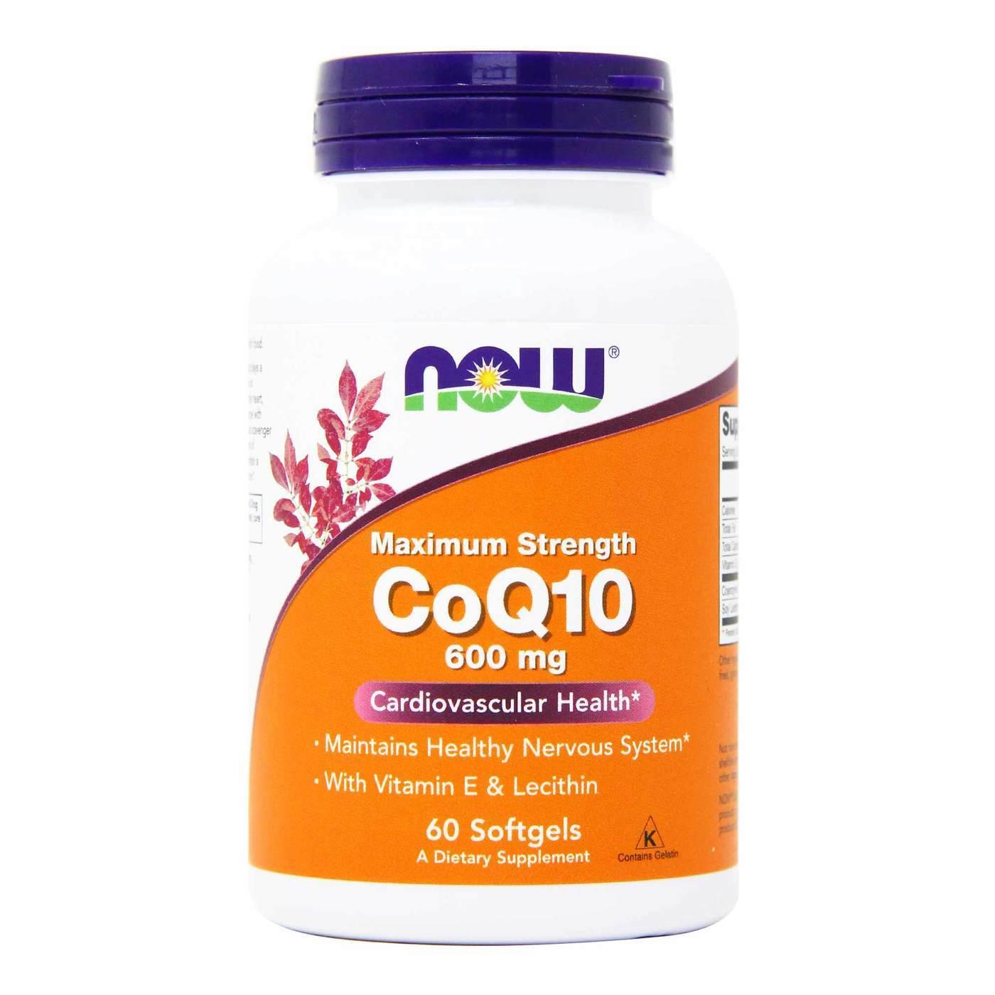 Now Foods CoQ10 600mg Softgels - Brivane