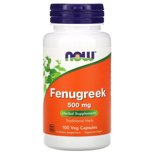 Now Foods Fenugreek 500mg Capsules - Brivane