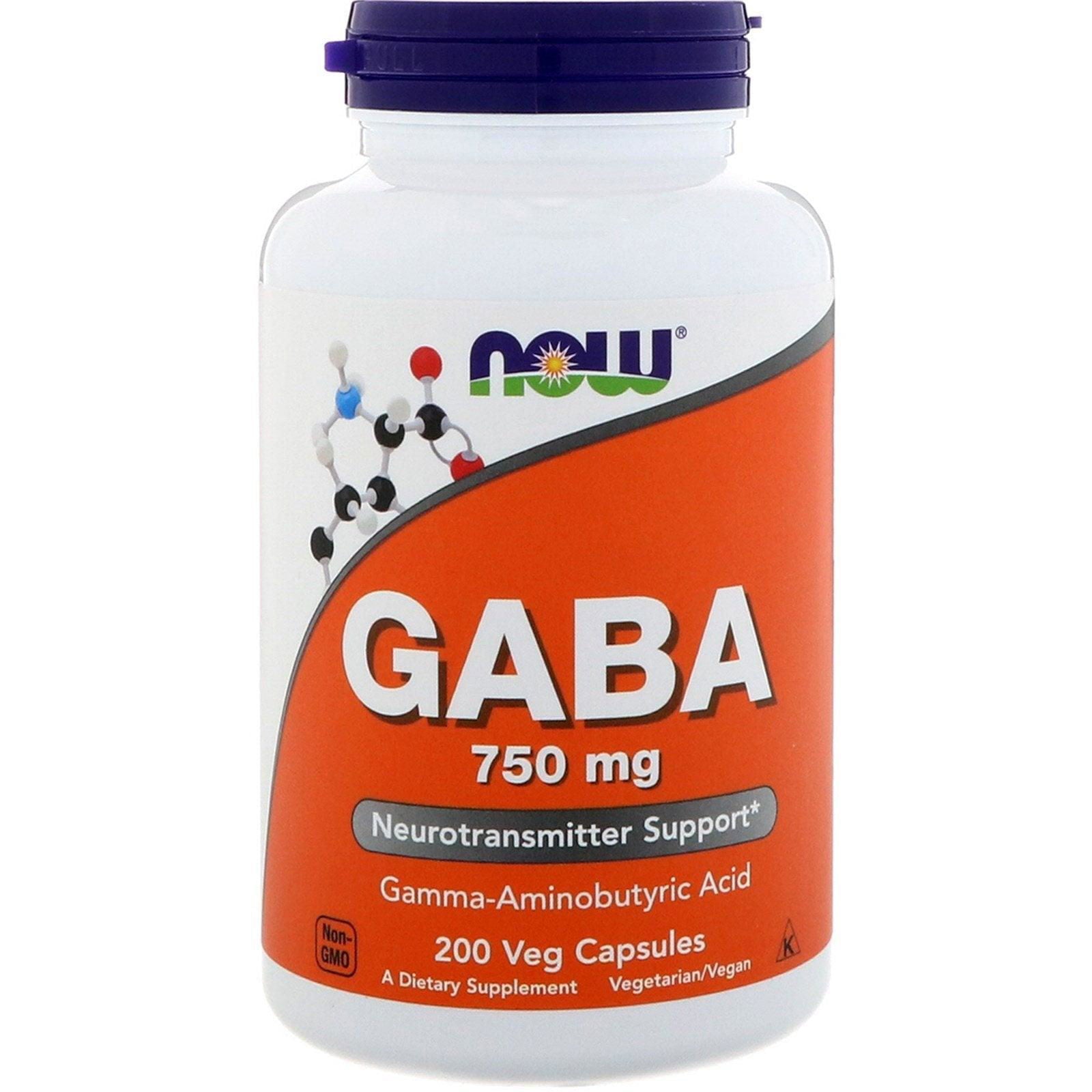 Now Foods Gaba 750mg Veg Capsules - Brivane