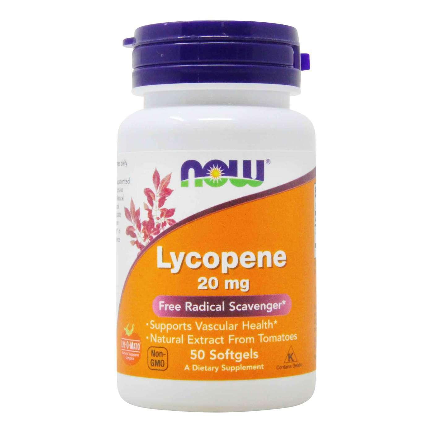 Now Foods Lycopene 20mg Softgels - Brivane