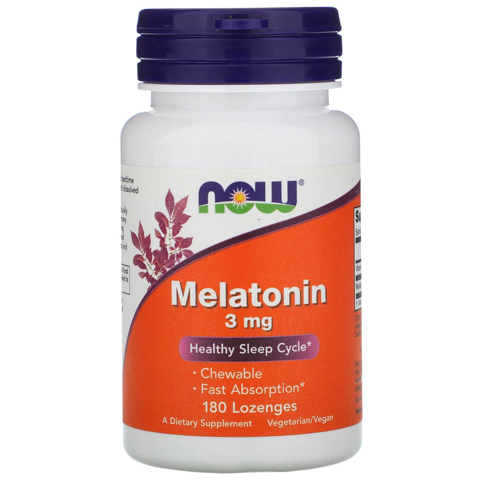 Now Foods Melatonin 3mg Lozenges - Brivane