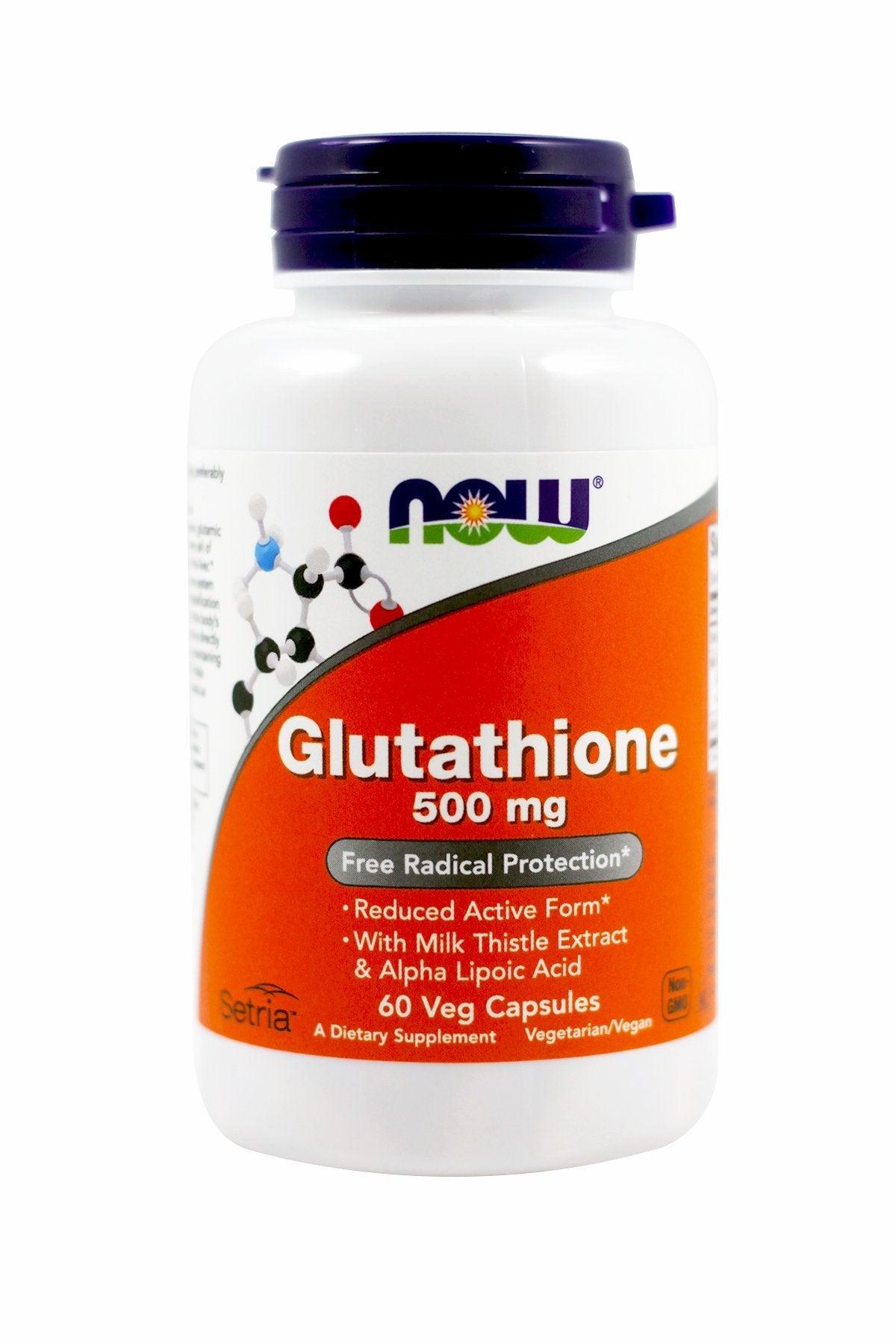 Now Glutathione 500mg Veg Capsules - Brivane