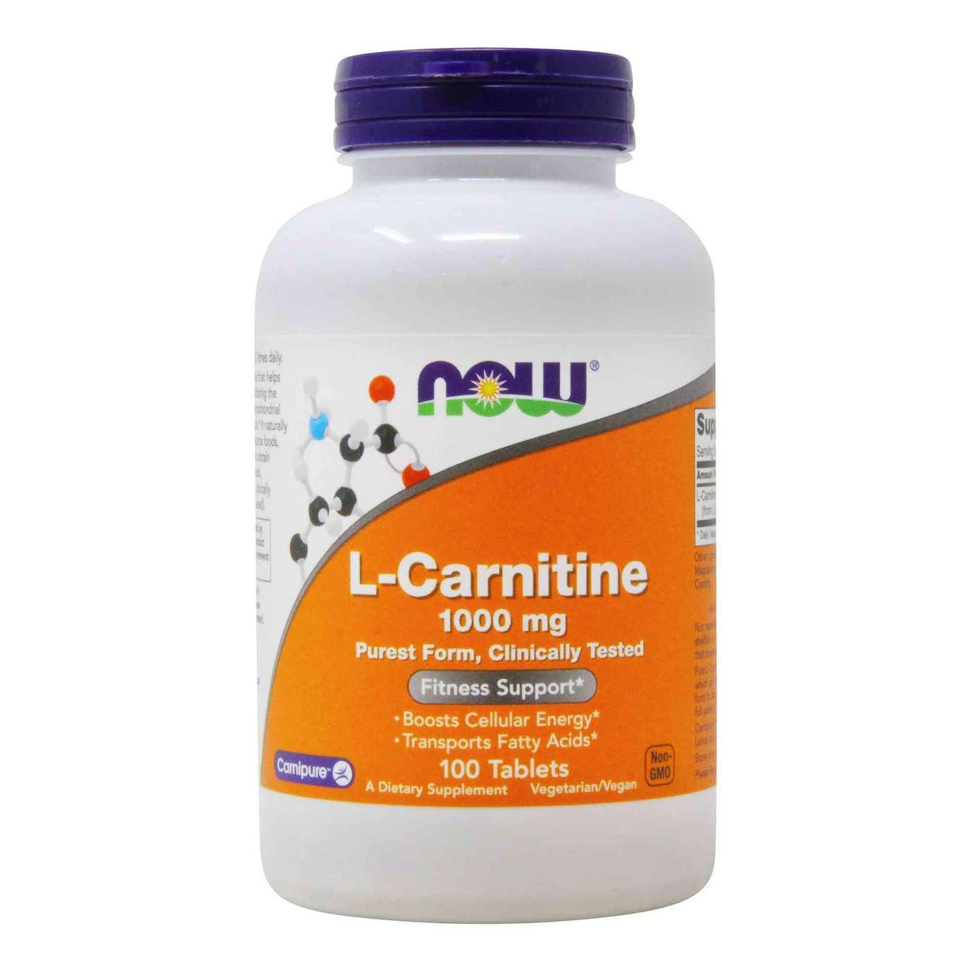 Now L-Carnitine 1000mg Tablets - Brivane