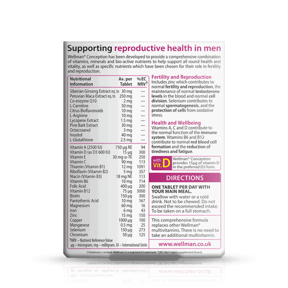 Wellman Conception Tablets By Vitabiotics - Brivane